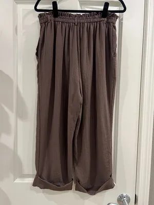 Halara Wide‑Leg Lightweight Pants – Brown – Size M thumbnail 4