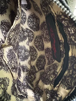 Ed Hardy "Dead or Alive" Horse Tattoo Graphics Rhinestones SM Shoulder Bag NWT thumbnail 3