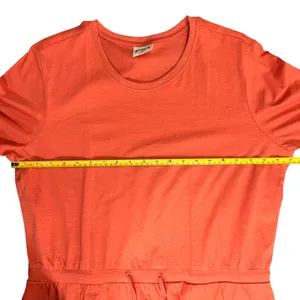 Pact Organic Cotton Drawstring Waist T-Shirt Dress 3/4 Sleeve Pockets Size Large thumbnail 12