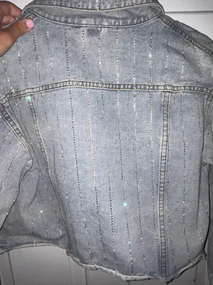 Sparkle Denim Jacket Size L thumbnail 2