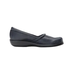 Softwalk Adora Navy Leather Slip On Comfort Clog Shoe with‎ snake embossing B42 thumbnail 6
