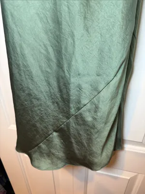 Aritzia Wilfred Satin Slip Midi Dress - Sage Green new with tags thumbnail 4