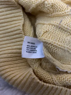 GAP Women's Yellow Cable Knit Crewneck long sleeve Sweater woman’s small thumbnail 6