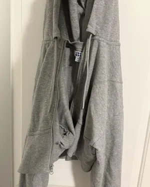 JoyLab Gray Cropped Zip-Up Hoodie thumbnail 1
