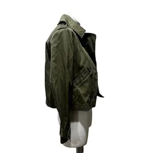 Shinestar Women's Olive Green Double-Breasted Cropped Jacket Medium thumbnail 6