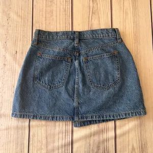 Abercrombie & Fitch High Rise Denim Mini Wrap Skirt thumbnail 9