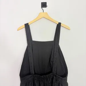 Black Eyelet Maxi Dress with Cross-Back Straps NWT thumbnail 8