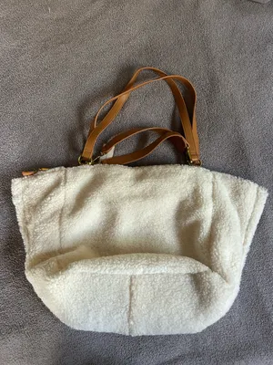 Anthropologie Faux Shearling Tote Bag thumbnail 6