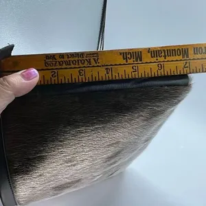 Artisan made faux fur clutch -travel bag. thumbnail 11