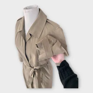 Brooks Brothers Belted Trench Coat Water Repellent Wool Lining Women's 8 Minimal thumbnail 13