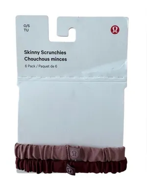2 NWOT Lululemon Skinny Scrunchie: Red Dust and Rockwood thumbnail 1
