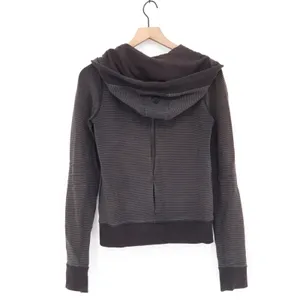 Lululemon Hoodie Womens S Scuba Full Zip Gray Black Micro Stripe Active thumbnail 4