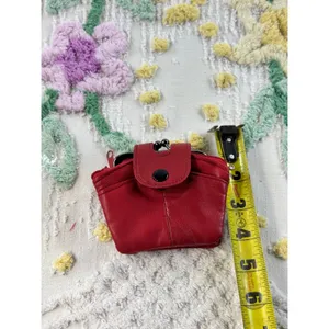 Hampton‎ Direct Red Leather Coin Purse Kiss Lock Multi Pocket Wallet 62654 NEW thumbnail 7