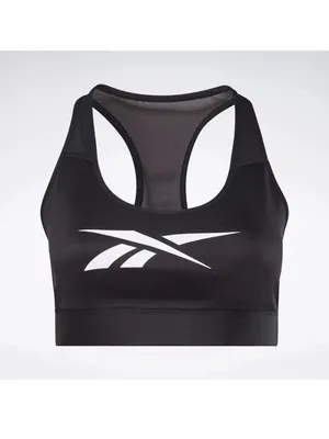 Reebok Plus Size Lux Vector Medium Impact Racerback Bra in Black, Size 1X, NWT thumbnail 5