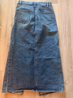 GAP Indigo Denim Maxi Skirt with Front Slit thumbnail 3