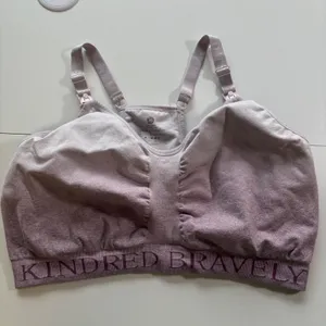 Kindred Bravely Nursing Maternity‎ Seamless Wireless Sports Bra Size 1X Pink thumbnail 1
