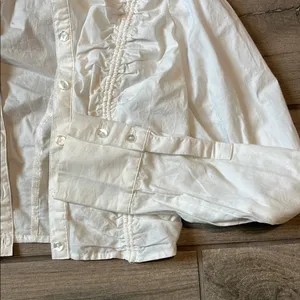 Urban Outfitters White Button Down Shirt Lightweight thumbnail 2