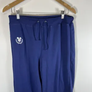 Vintage Disney World Mickey Mouse Sweatpants Womens Medium Blue‎ Drawstring thumbnail 3