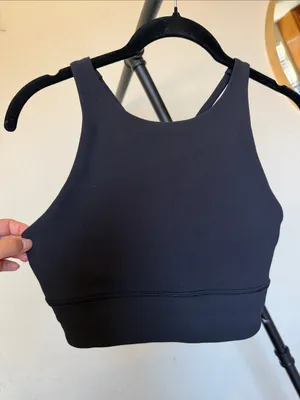 Lululemon High Neck Energy Bra Long Line Ribbed size 10 thumbnail 6