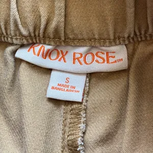 Knox Rose Women Tan Khaki Utility Cargo Pants High Rise Straight Leg Size Small thumbnail 6