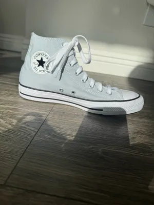 Converse Chuck Taylor All Star High Top Sneakers Women’s 9 Light Gray thumbnail 8