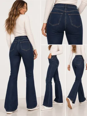 LOFT The Slim Flare Jeans Dark Wash Front Seam Size 28/6 thumbnail 7