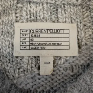 Current Elliott Gray Alpaca Wool Blend Mixed Knit Patchwork Sweater Size 1 Lurex thumbnail 5