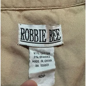 Robbie Bee Khaki Utility denim dress sz 10P‎ thumbnail 3