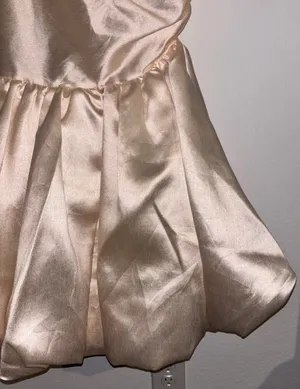 AB Studio One-Shoulder Champagne Color Party Dress thumbnail 5