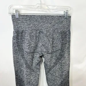 Seamless Workout‎ Set Gray Activewear Long Sleeve Crop Top Leggings TikTok 779 thumbnail 8