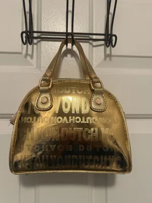 Von Dutch Metallic Gold Bowling Bag VDBB-1004GLD thumbnail 5