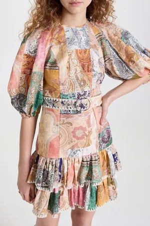 Zimmermann Anneke Ruffle Hem Mini Dress | Size 2 thumbnail 1