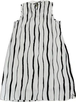 Mud Pie Women’s Sleeveless Black & White Striped Shift Dress‎ Size Small thumbnail 3