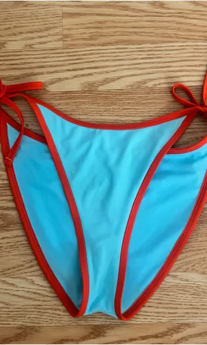 2 piece Wild Fable neon blue and orange bikini set thumbnail 5