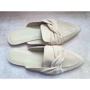 J.Crew Pointed Toe Slip-On Loafers Beige Suede‎ Knotted 9 Preppy Coastal Summer thumbnail 2