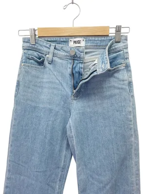 PAIGE Nellie Culotte Jeans Size 24 Harmonic Wide Leg Crop Mid Rise Light Wash thumbnail 6