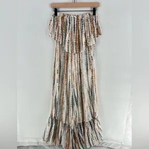 Free People Summer Vibes Tie‎ Dye Flounce Overlay Tube Jumpsuit thumbnail 2
