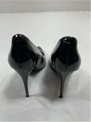 Womans New Hingswink Slip On Stiletto Pumps 8.5 Black Pointed Toe thumbnail 4