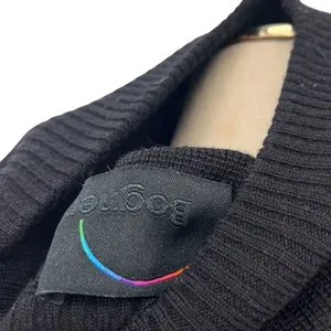 Bogner Vintage 90s Ski Mock‎ Neck Wool Blend Logo Sweater Black Size Small thumbnail 11
