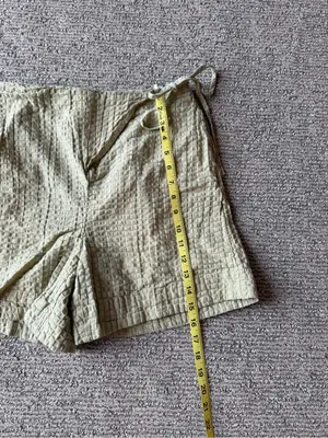 Free People Waffle Knit Sage Green Tie‎ Shorts Size XS thumbnail 8