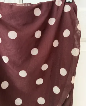 Anthropologie Maeve Polka Dot Print Mesh Side-Slit Maxi Skirt, Size XL thumbnail 8