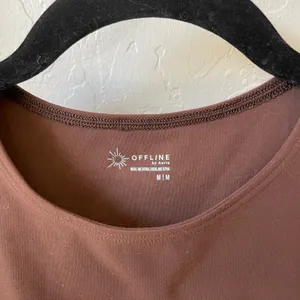 Aerie Brown Knot-Front Crop Tank thumbnail 3