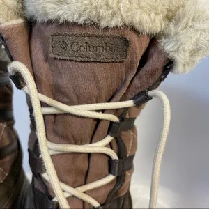 Columbia SNOW BOOTS FUR LINED GOOD PRE-owned Condition Size 8 1/2 Refer to pics thumbnail 7
