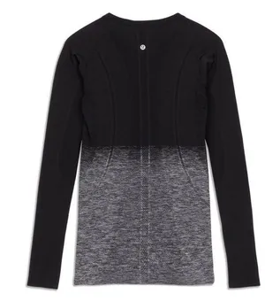 Lululemon Black & Gray Ombre Swiftly Tech Long Sleeve Shirt Size 4 thumbnail 2