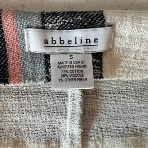 ABBELINE textured canvas striped skirt size small thumbnail 13