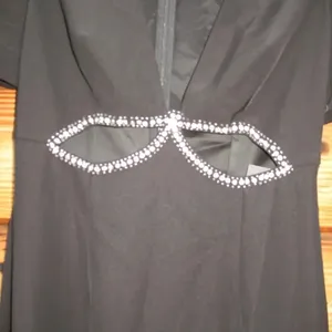 NWT Mac Duggal Puff Sleeve Black Cut Out Gown Dress 6 2630 thumbnail 9