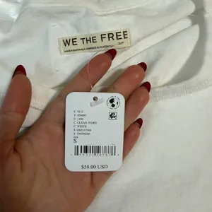 NWT free people We The Free Next Level Tee sz s in clean ivory thumbnail 6