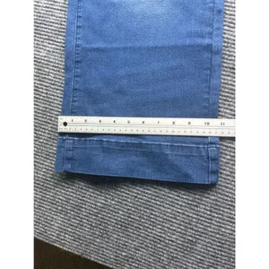 Womens XL 32x24 Wide Leg Cropped Jeans High Rise Patch Pocket Medium Blue Denim thumbnail 7