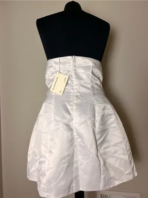 Peppermayo Girl Crush White Strapless Bow Cutout Mini Dress NWT thumbnail 2