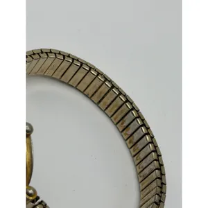 EXPRESS Timeless Gold Tone Oval Face Expandable Bracelet Quartz‎ Watch Japan Movement thumbnail 8